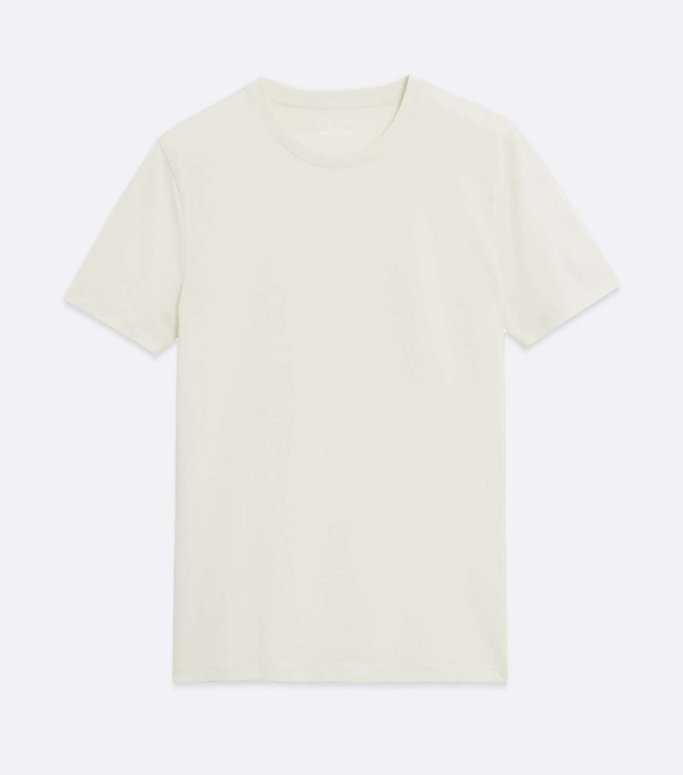 Cream Crew Neck Muscle Fit T-Shirt Image 5