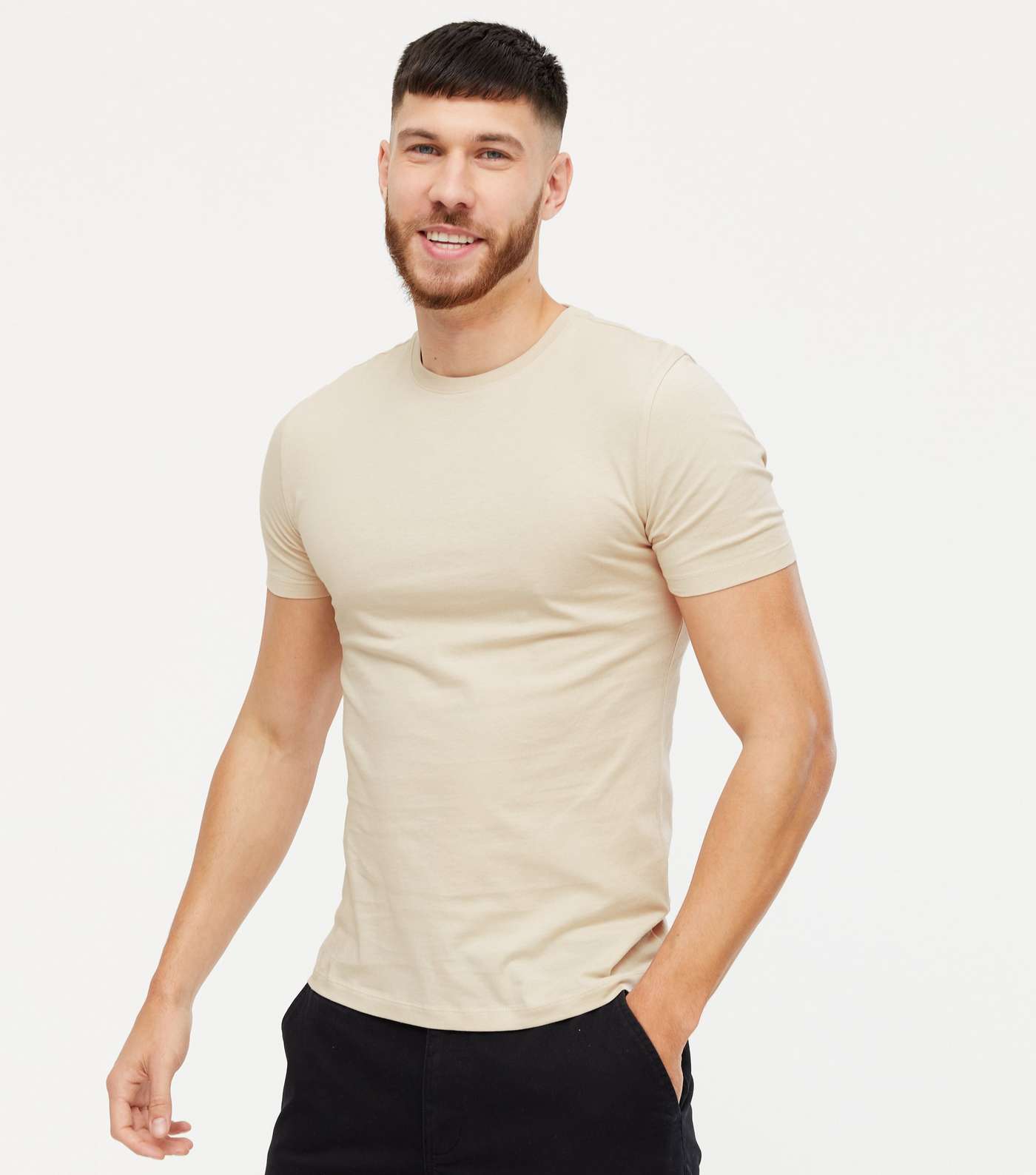 Stone Crew Neck Muscle Fit T-Shirt