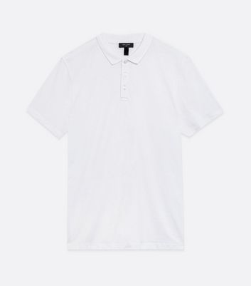white jersey polo shirt