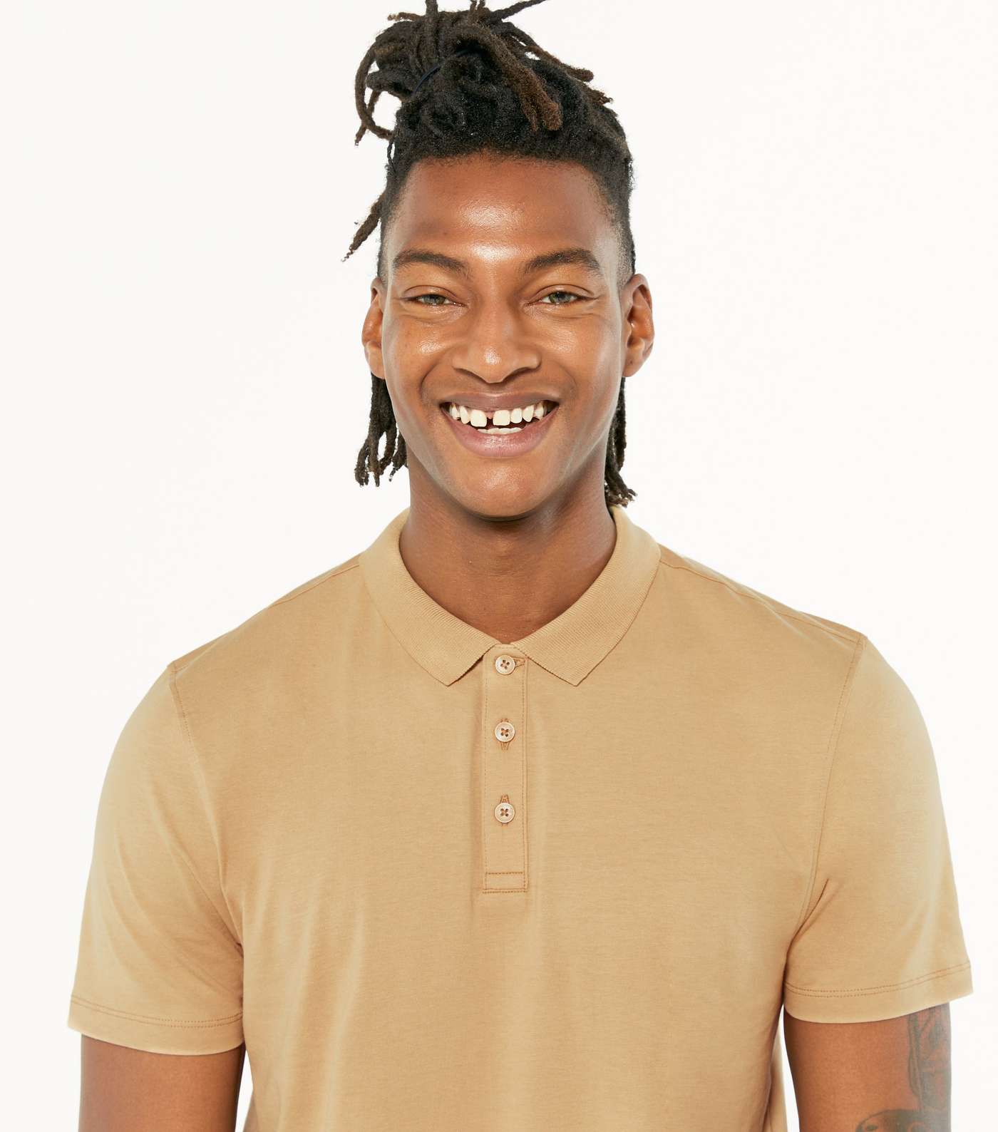 Camel Jersey Short Sleeve Polo Shirt Image 3