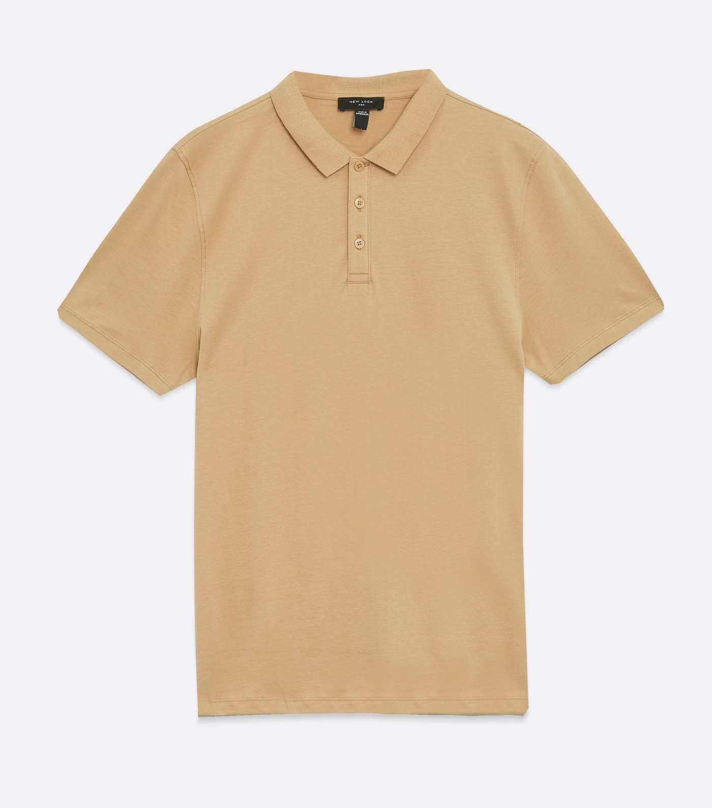 Camel Jersey Short Sleeve Polo Shirt Image 5