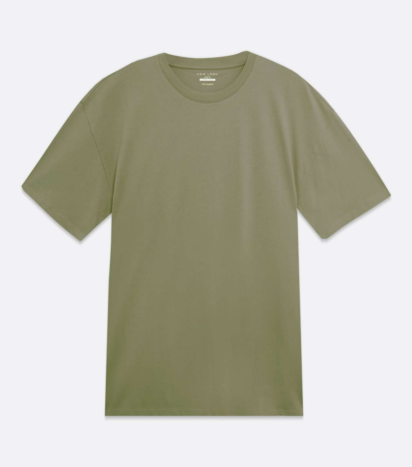 Olive Crew Neck Long T-shirt Image 5