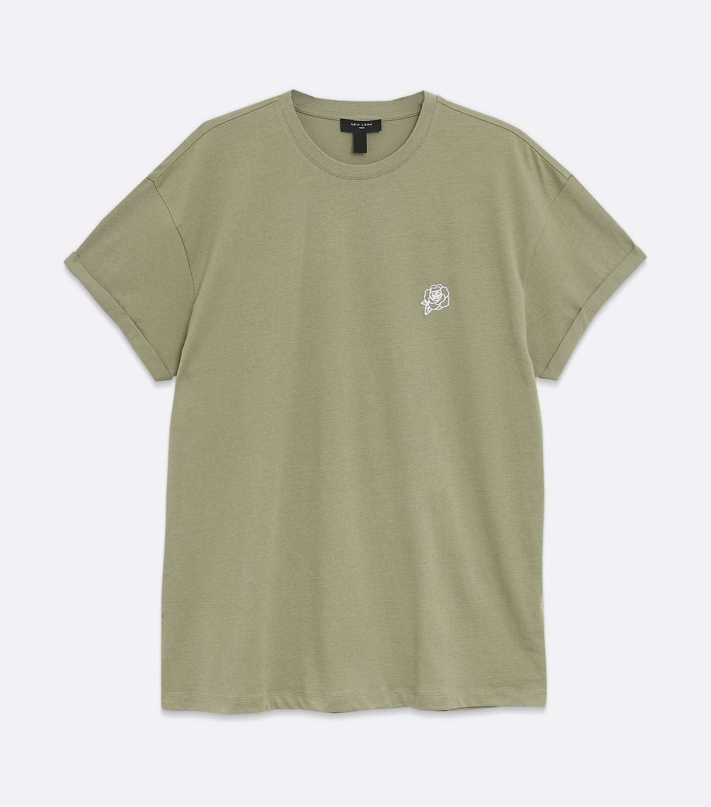 Olive Rose Embroidered Short Sleeve T-Shirt Image 6