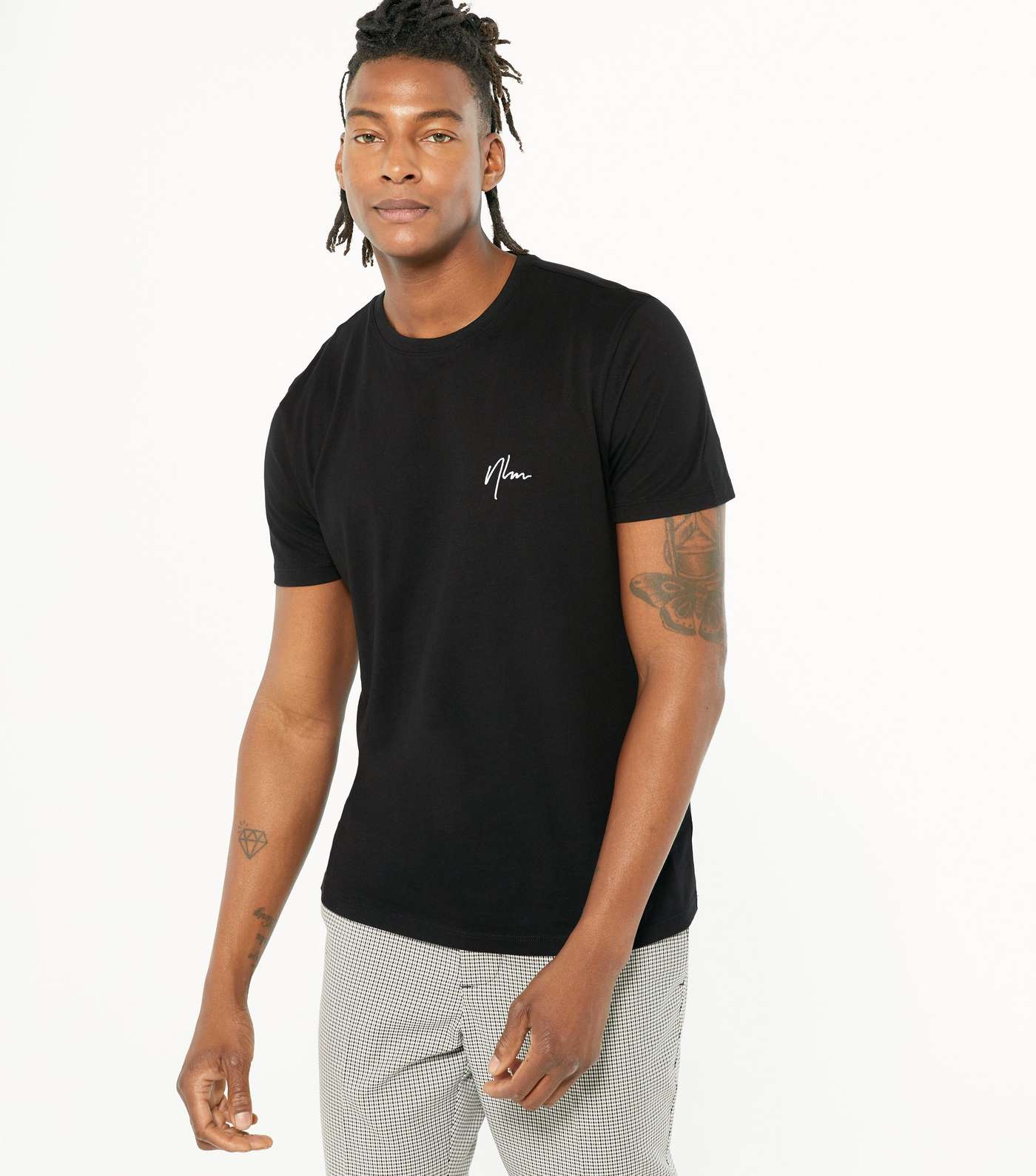 Black NLM Embroidered T-Shirt