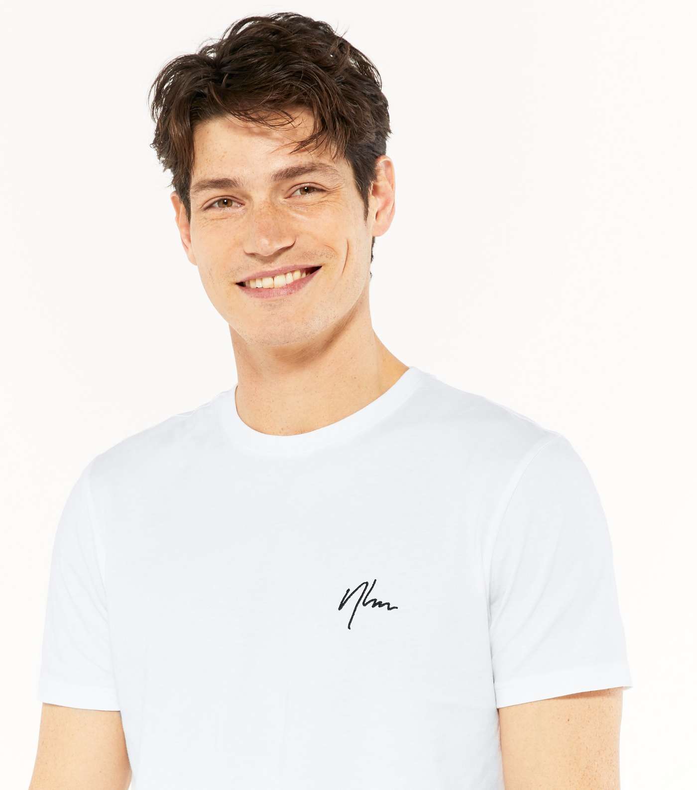 White NLM Embroidered T-Shirt Image 3