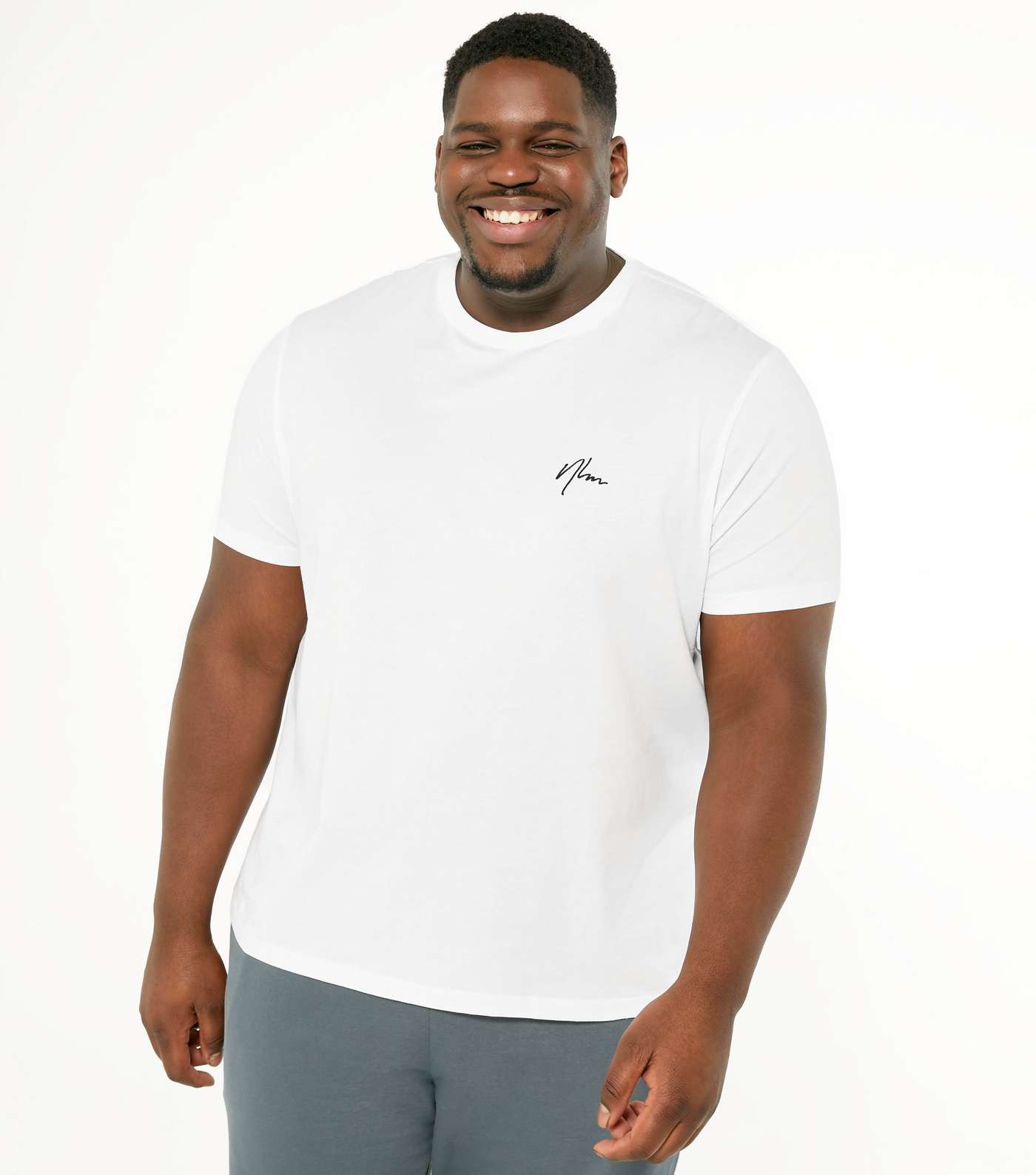 White NLM Embroidered T-Shirt Image 5