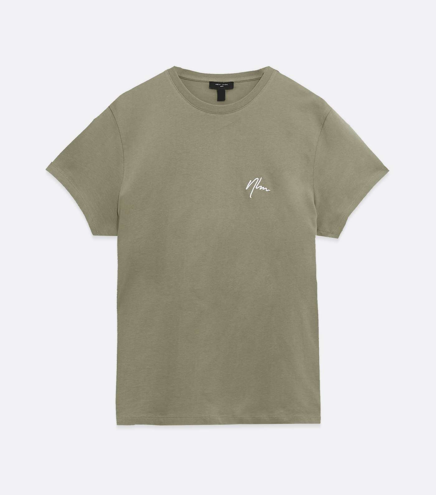 Khaki NLM Embroidered T-Shirt Image 5