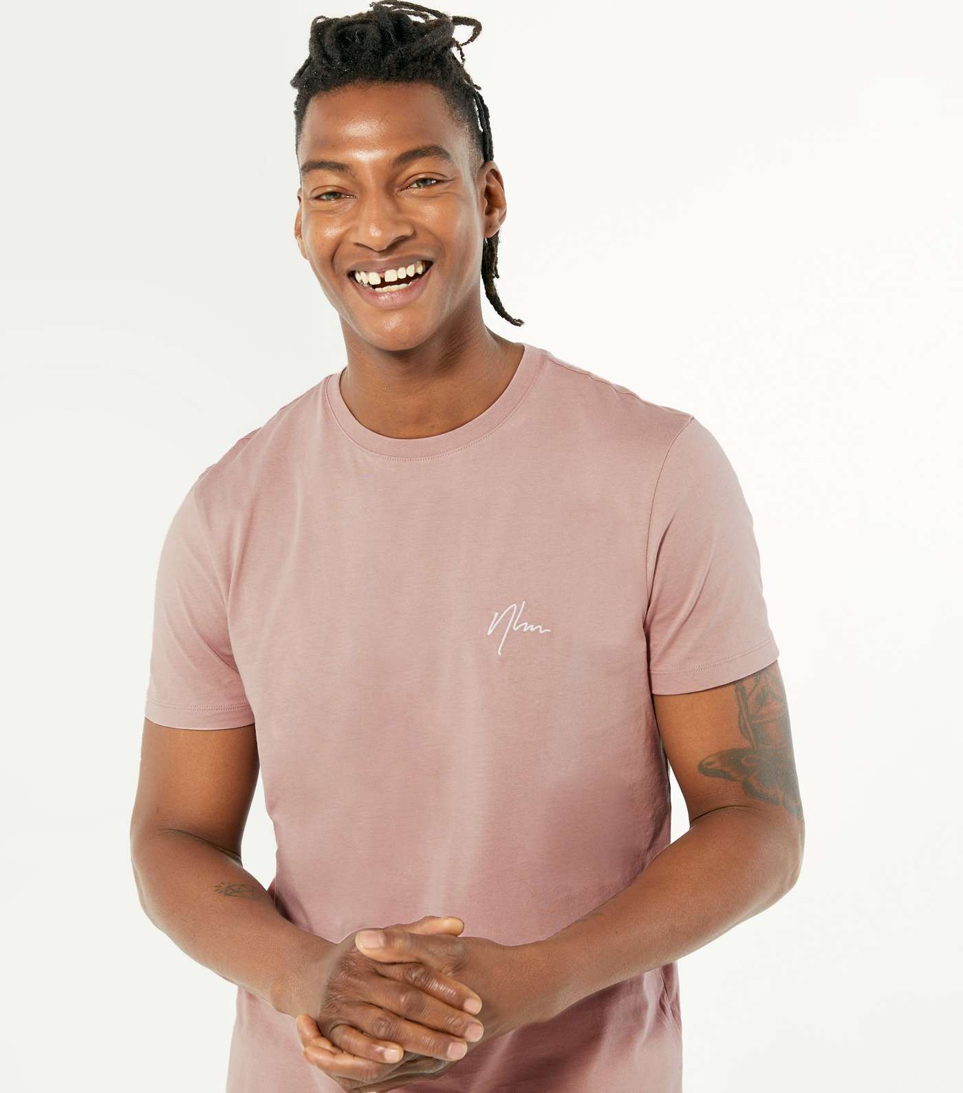 Mid Pink NLM Embroidered T-Shirt Image 3