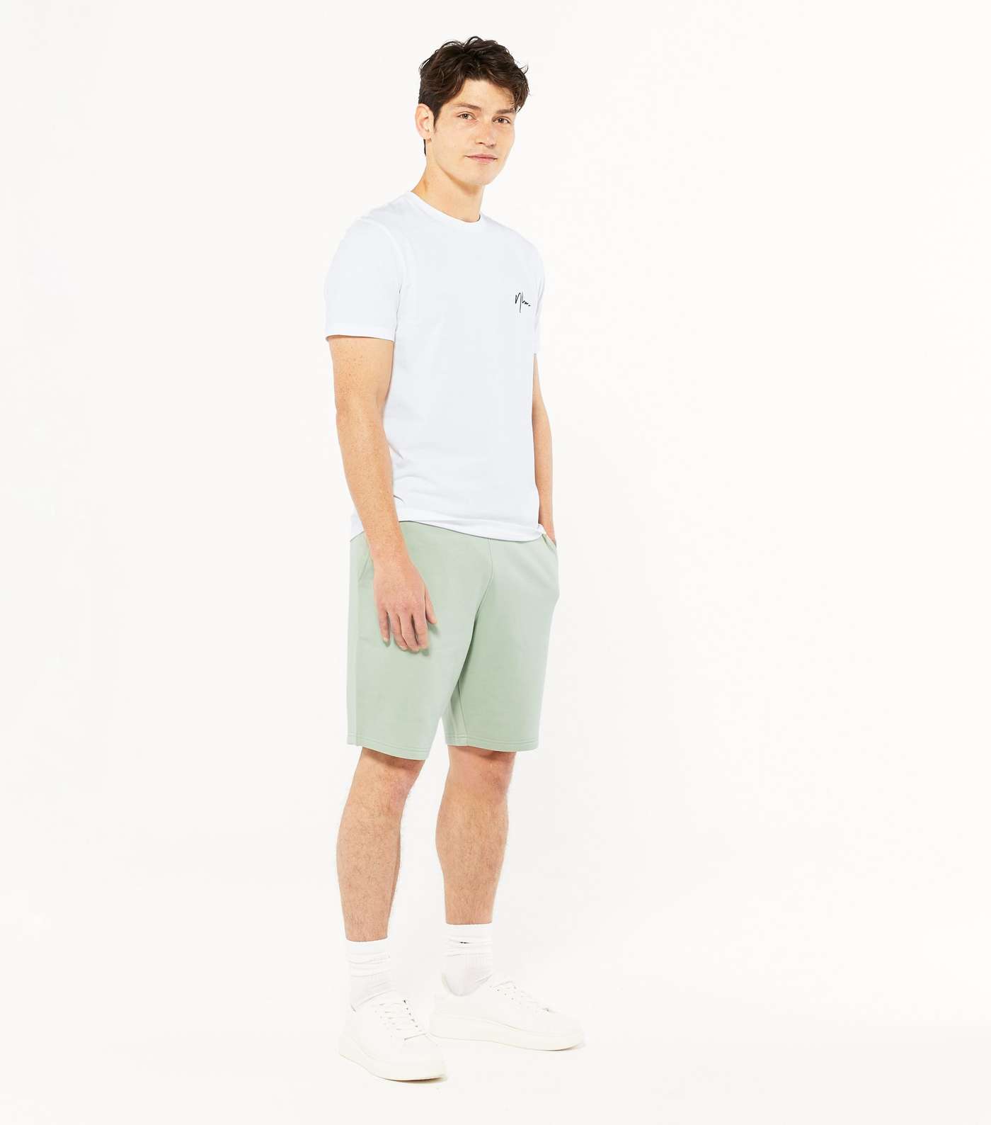 Light Green Jersey Tie Front Shorts