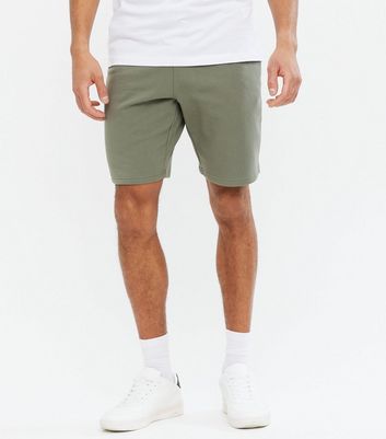 Khaki Jersey Tie Front Shorts | New Look