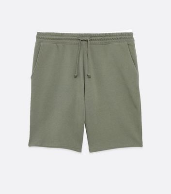 Khaki Jersey Tie Front Shorts | New Look