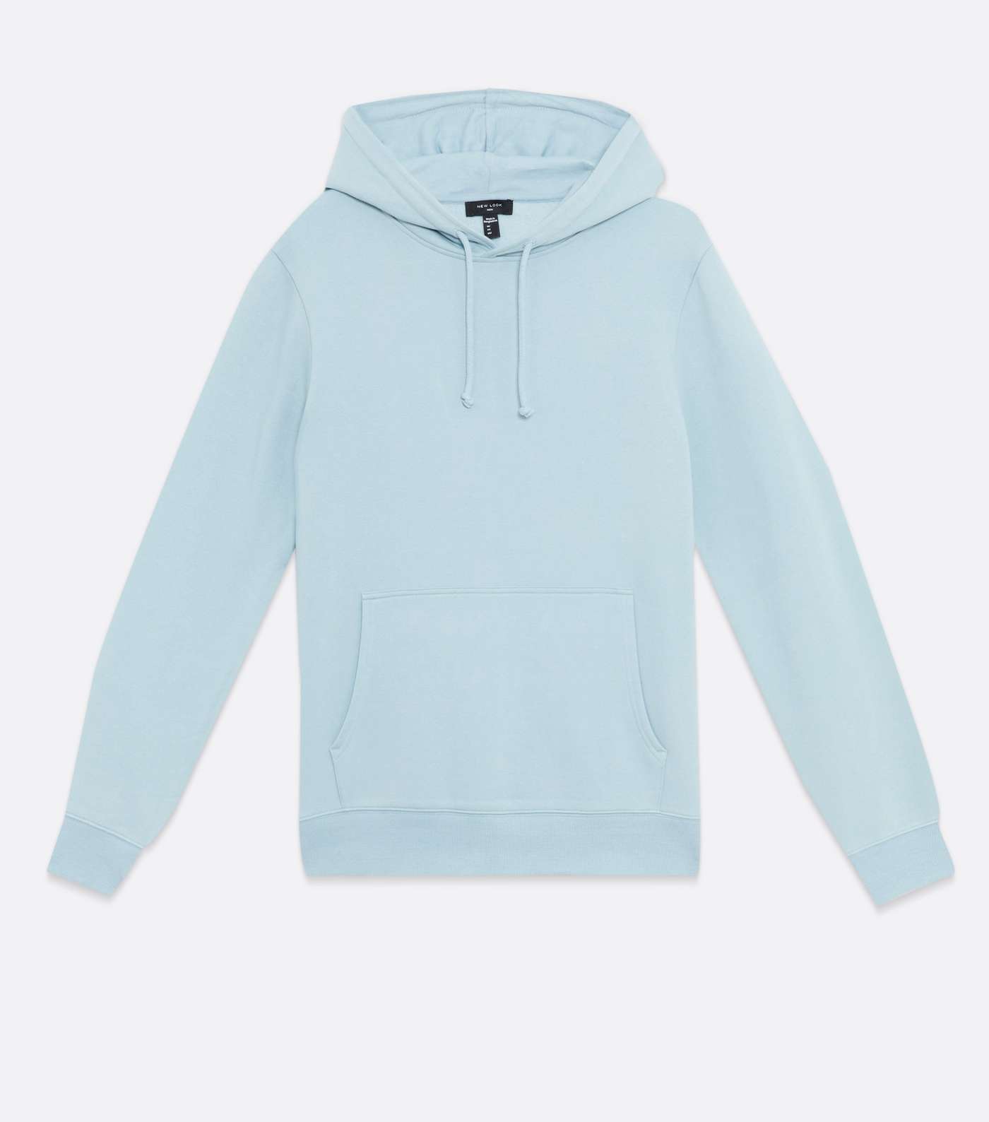 Pale Blue Jersey Pocket Front Hoodie Image 5