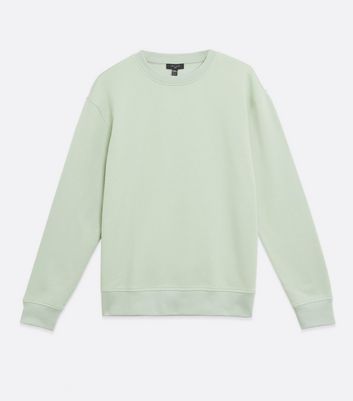 Light Green Jersey Crew Neck Sweatshirt 