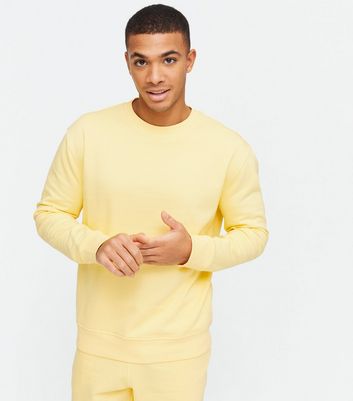 pale yellow crew neck sweatshirt