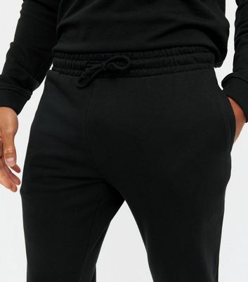 Black cuffed tracksuit bottoms hot sale