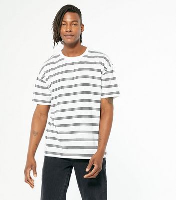 White Stripe Oversized T-Shirt | New Look