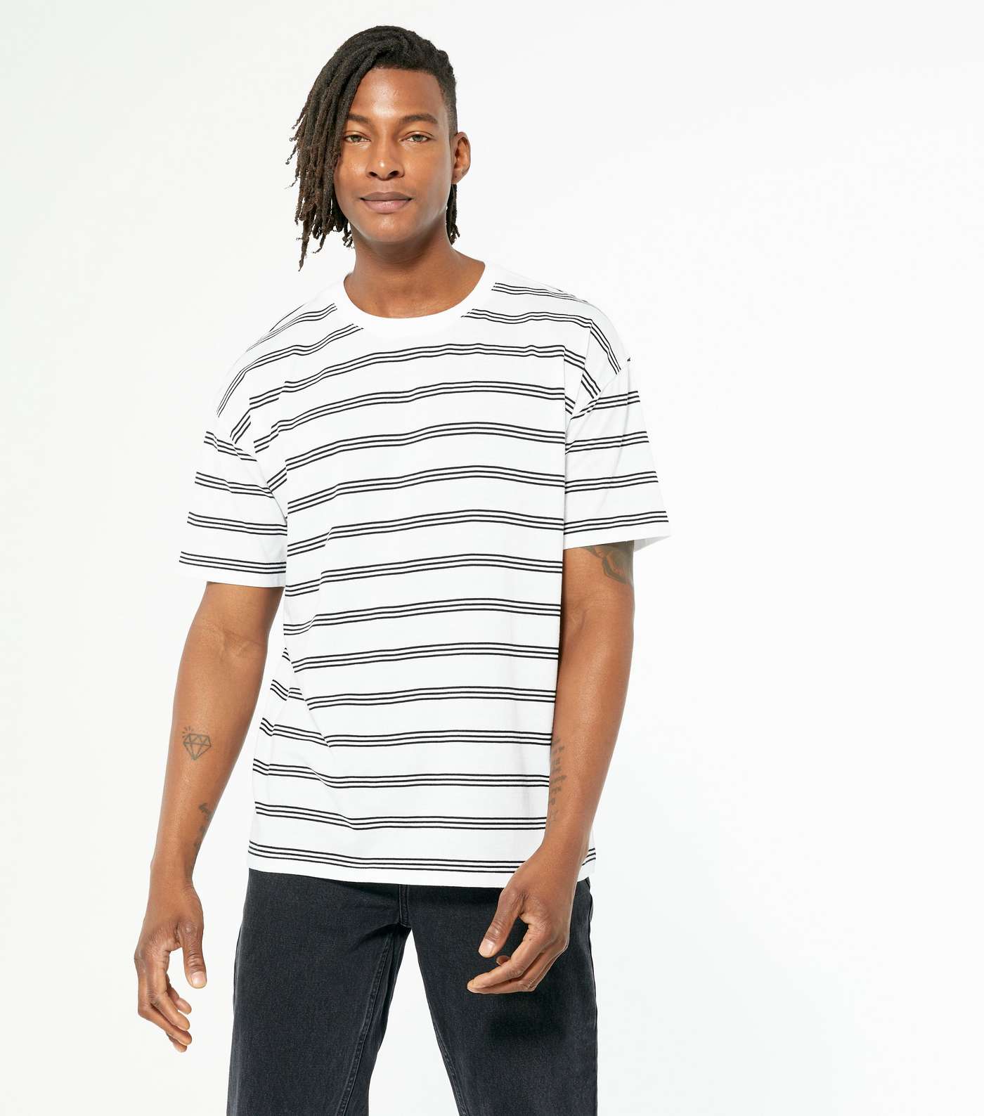 White Stripe Oversized T-Shirt