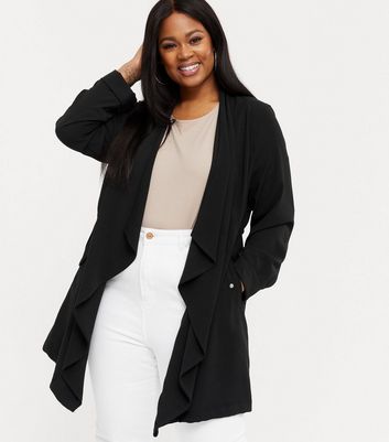 Curves Black Waterfall Jacket | New Look