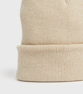 Image of Stone Plain Beanie Hat New Look