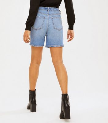 Blue Denim Boyfriend Shorts | New Look