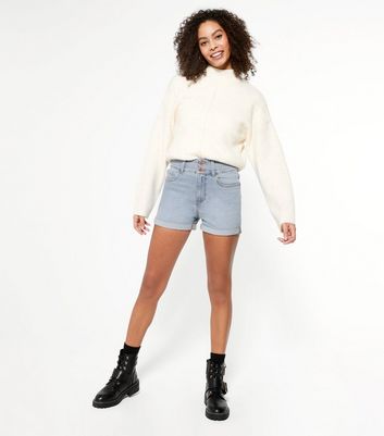 black pleather shorts