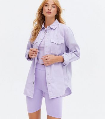oversized lilac shirt