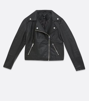 petite leather look jacket