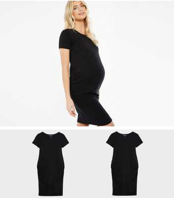 Maternity 2 Pack Black Jersey Dresses