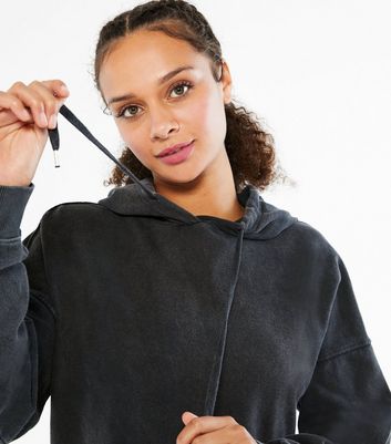 acid wash grey hoodie