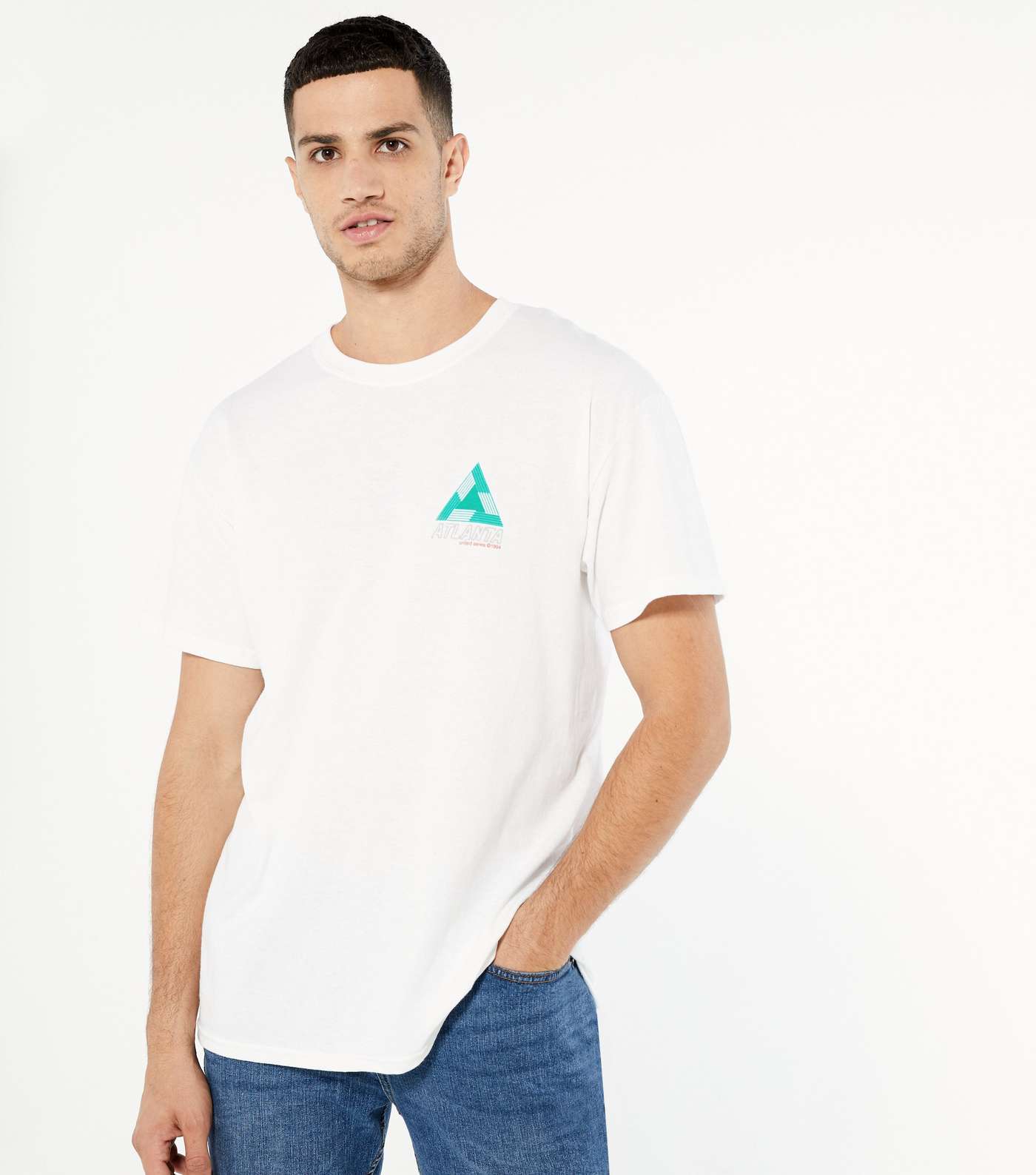 White Atlanta Triangle Logo T-Shirt