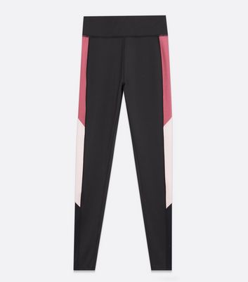 Image of Black Side Stripe Sports Leggings New Look