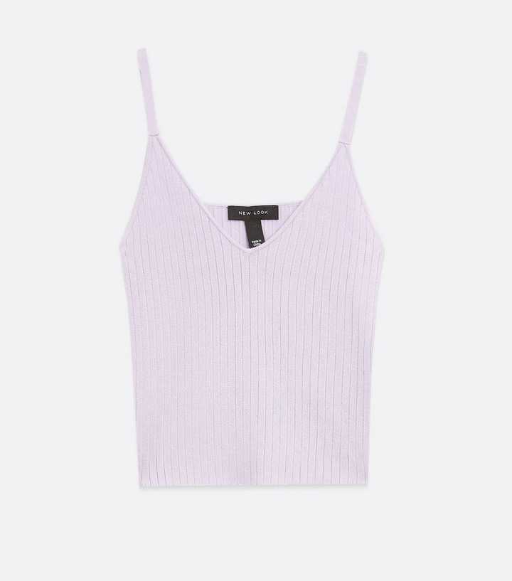 Lilac Ribbed Knit Cami