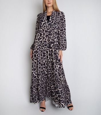 new look leopard print wrap dress