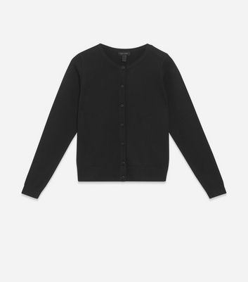 Round neck sale black cardigan