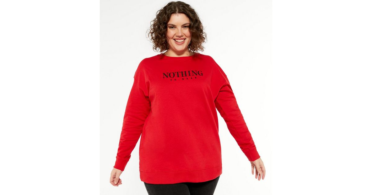 Red Nothing To Wear Logo Sweatshirt