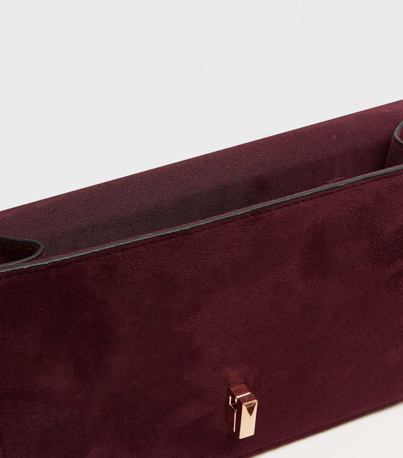 Burgundy Quilted Panel Chain Shoulder Bag Image 3