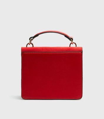 Red Circle Front Mini Shoulder Bag New Look