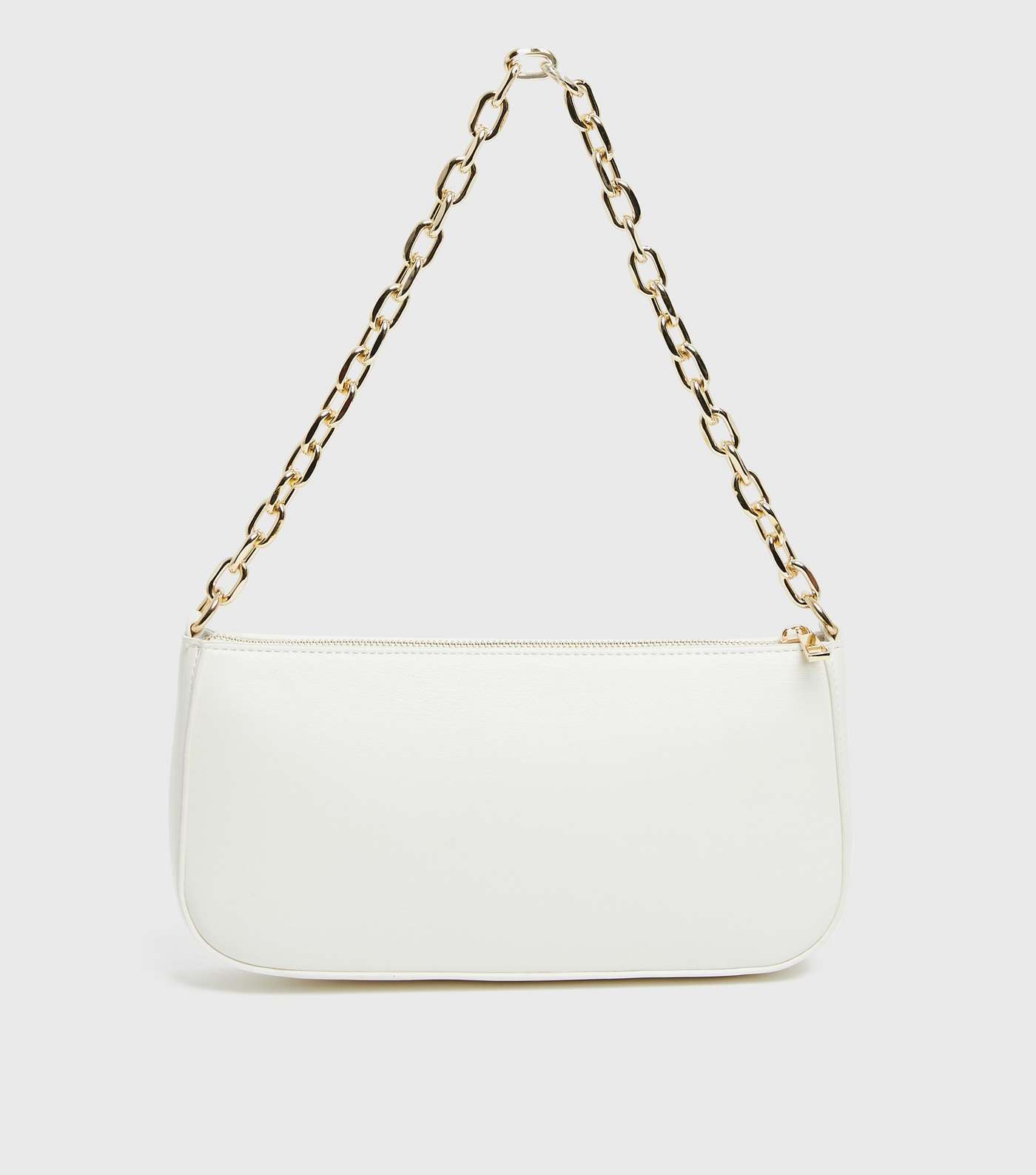 White Chunky Chain Shoulder Bag