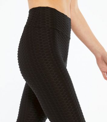 Cameo Rose Black Textured Leggings 
