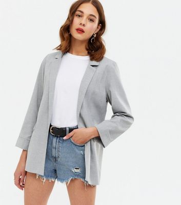 Grey Relaxed Fit Blazer New Look