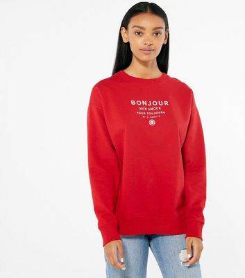 New look red sweatshirt Clearance