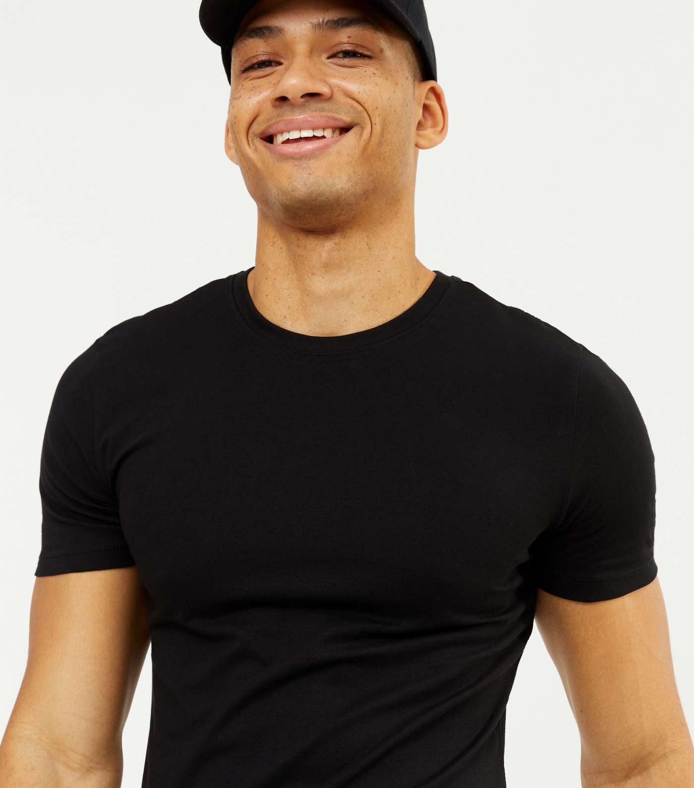 2 Pack Black Muscle Fit T-Shirts Image 3