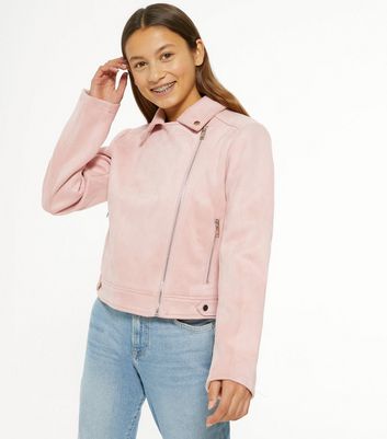 New look hotsell pink suede jacket