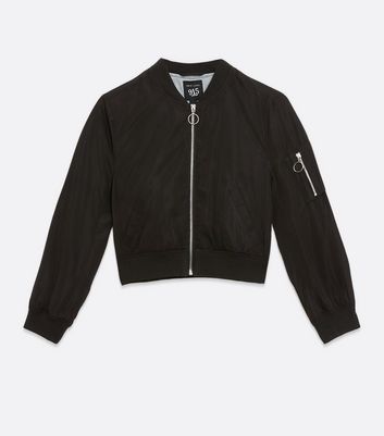 new look leather bomber jacket