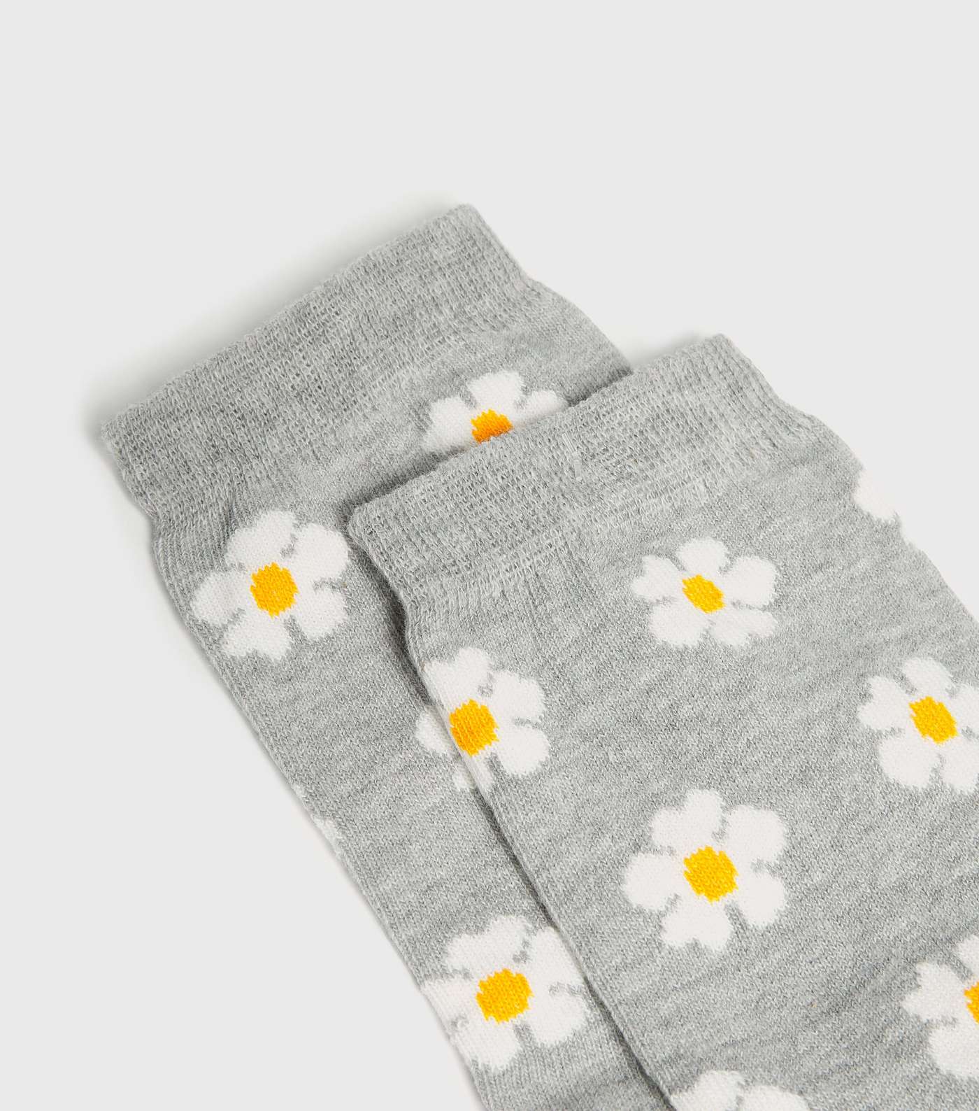 Grey Daisy Socks Image 2