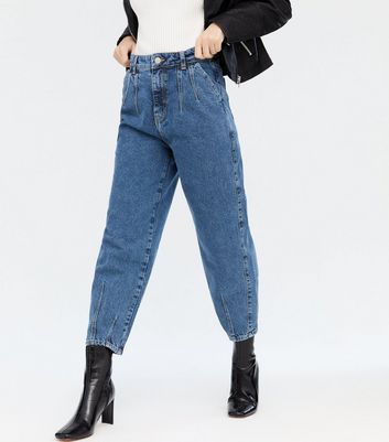 Petite Blue Mid Wash Slouch Nia Balloon 