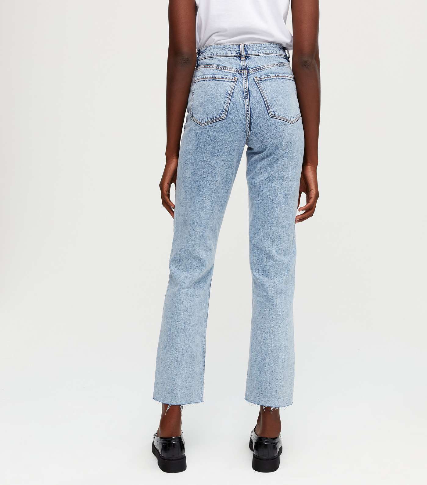 Tall Pale Blue Ankle Grazing Hannah Straight Leg Jeans Image 3