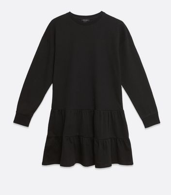 tiered sweatshirt dress