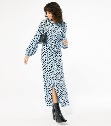 blue spot dress