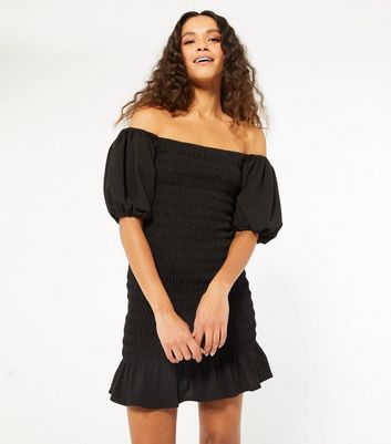 new look puff sleeve mini dress